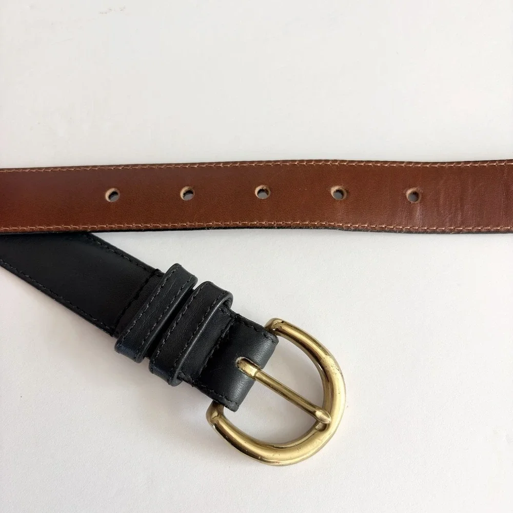 Vintage Coach 8400 Navy Leather Belt XS 30
